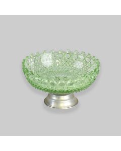 Vintage Uranium Glass Fruit Bowl