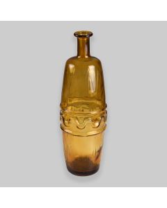 Vintage Italian Amber Glass Bottle