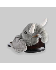 Mounted Plush Elephant Head