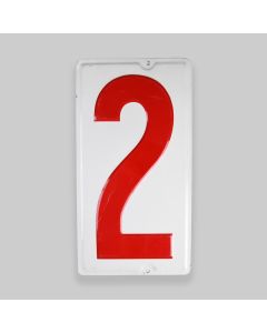 Vintage Aluminium Sign Number '2'