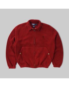 Polo Ralph Lauren 1990s Fleece Harrington Red Jacket