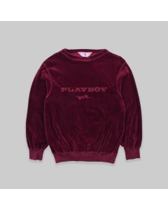 Playboy 1990s Velour Long Sleeve Sweatshirt