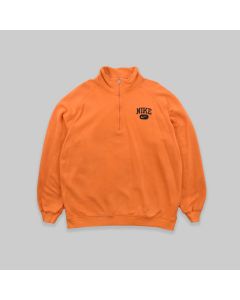 Nike Early 2000s Quarter-Zip Orange Sweatshirt