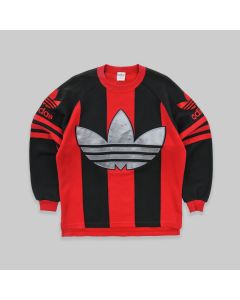 Adidas 1990s Red Black Sweatshirt