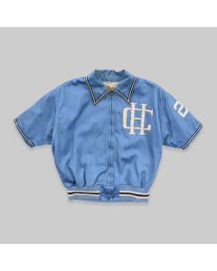 1950s Short Sleeve Varsity Zip Jersey