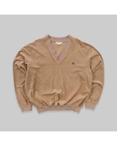 Christian Dior 1960s Velour V-Neck Sweatshirt