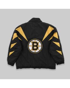 Boston Bruins 1990s Half-Zip Padded Jacket