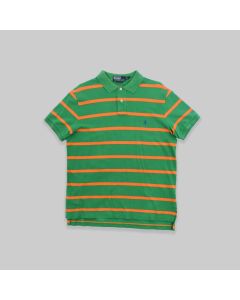 Ralph Lauren Green & Orange Striped Polo Shirt