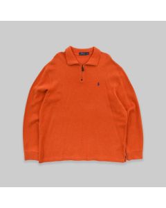 Ralph Lauren Quarter-Zip Orange Sweatshirt