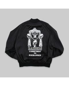 Oakland Raiders Satin Bomber Jacket