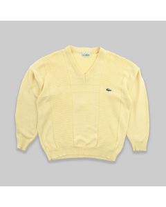 Lacoste 1980s Pastel Yellow Jumper