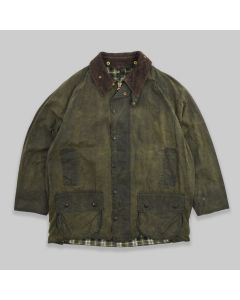 Barbour 1990s Beaufort Wax Cotton Green Jacket