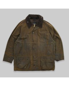 Barbour Beaufort Wax Cotton Brown Jacket With Elegant Collar